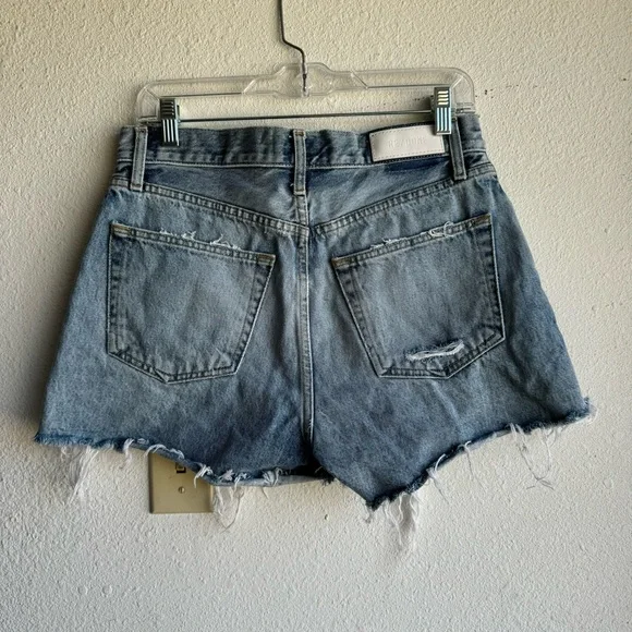 RE/DONE Originals 70s High Rise Short in Skylight Destroy